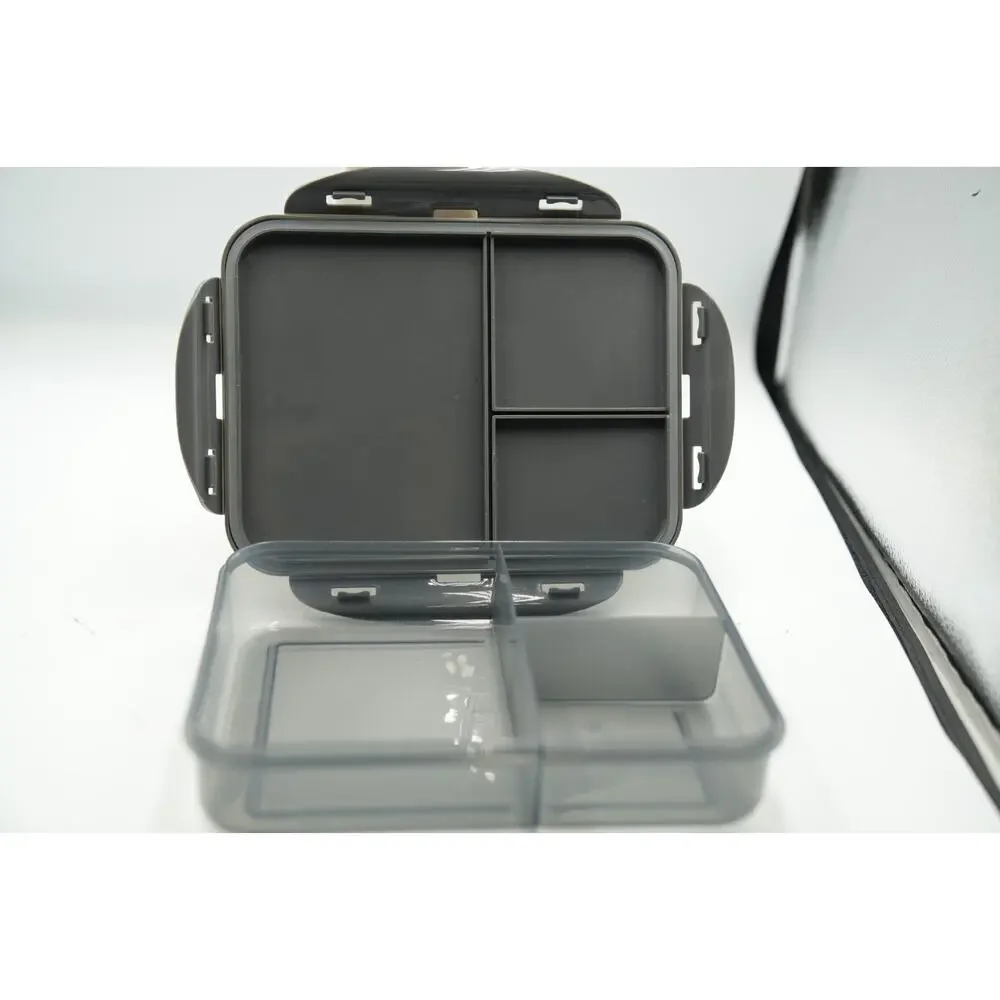 Zak Designs Harry Potter Hogwarts Bento Lunch Box Gray 4-Compartment‎ Used
